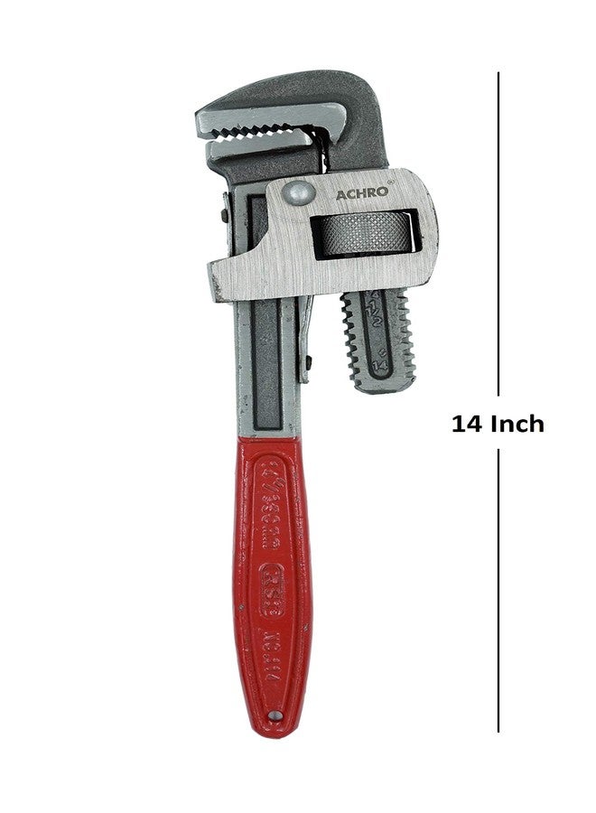 ACHRO Open End Combo Kit of 14 Inch Pipe Wrench and 12 Inch Adjustable Wrench (Large) - Image 2